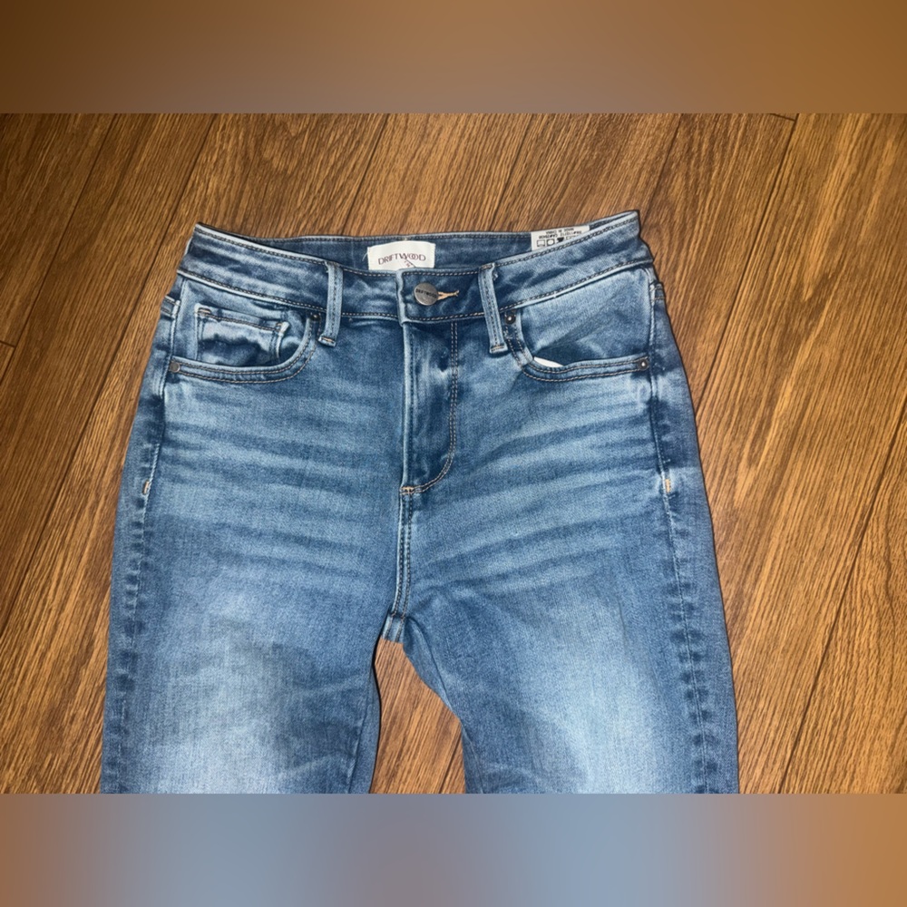 RARE Free People Driftwood Farrah Embroidered Mushroom Flare Jeans 24 /34 - Picture 8 of 10